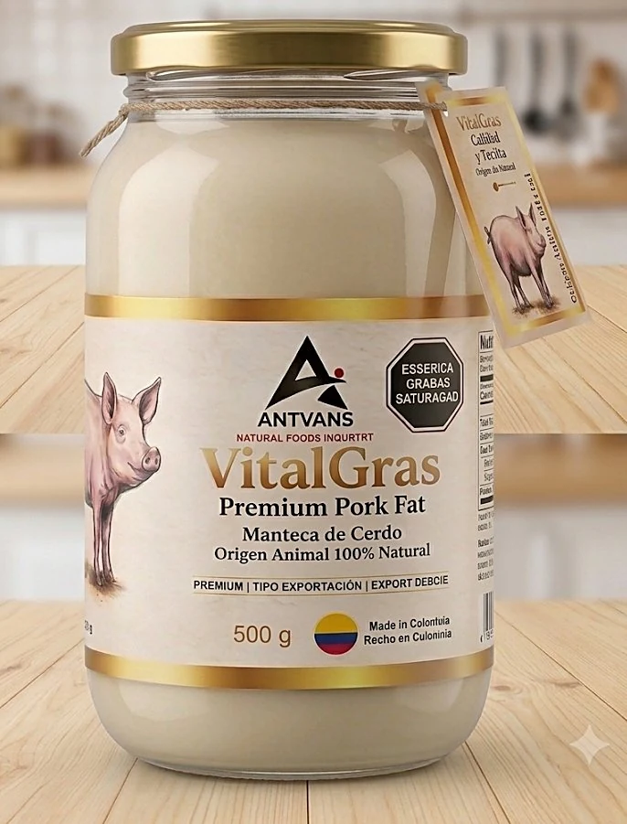 VitalGras, manteca de cerdo premium de 500 gramos